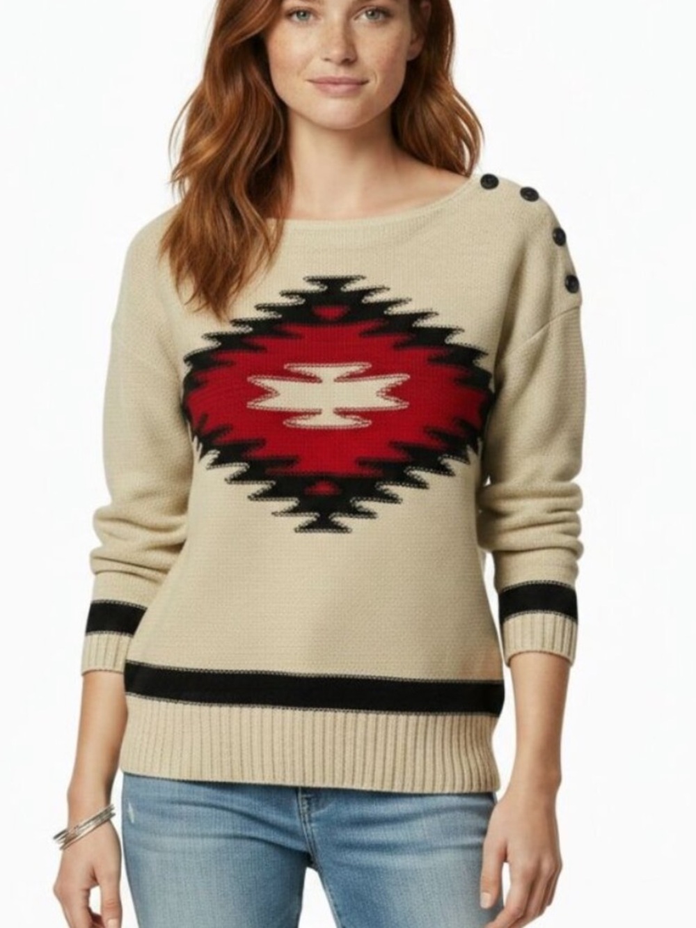 Lauren Ralph Lauren Aztec Southwestern Sweater